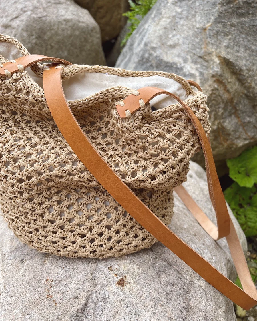 For til taske med rund bund - omkreds 68 cm - Natur - Image 3