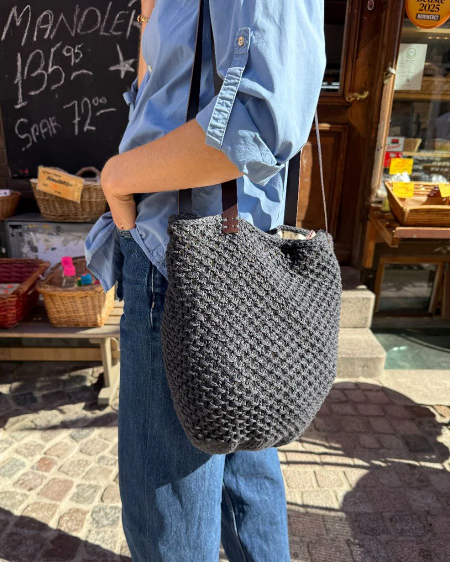 Læderstropper til French Market Bag - Mørkebrun - Image 3