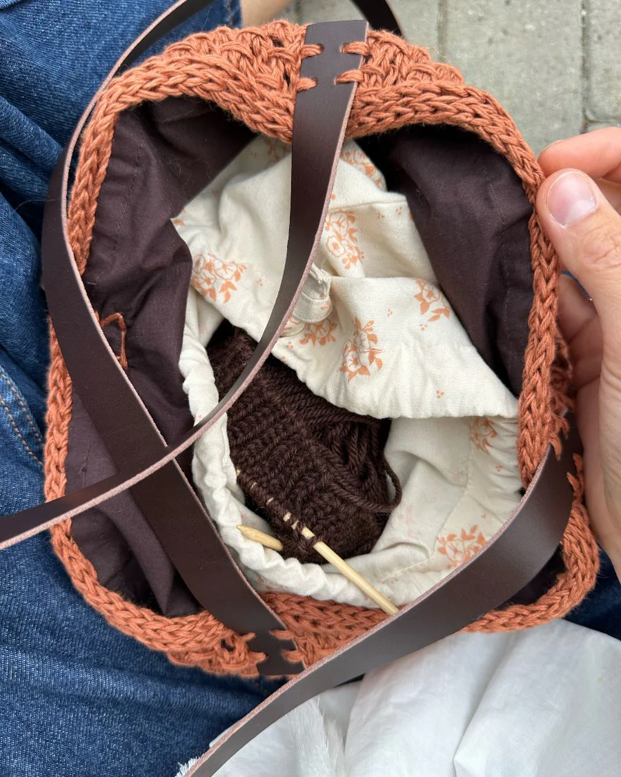 Læderstropper til French Market Bag - Mørkebrun - Image 5